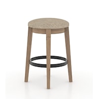 Industrial Backless Upholstered Stool