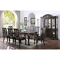 Traditional 9-Piece Dining Table Set 
