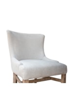 International Furniture Direct Aruba Rustic Upholstered Dining Chair