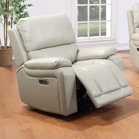 Casual Glider Recliner w/Power Headrests & USB Ports