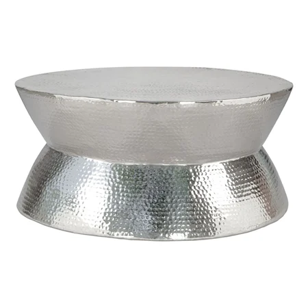 Contemporary Silver Round Coffee Table