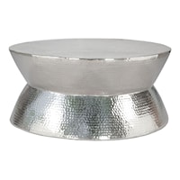 Contemporary Silver Round Coffee Table