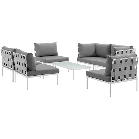 Outdoor 7 Piece Sectional Sofa Set