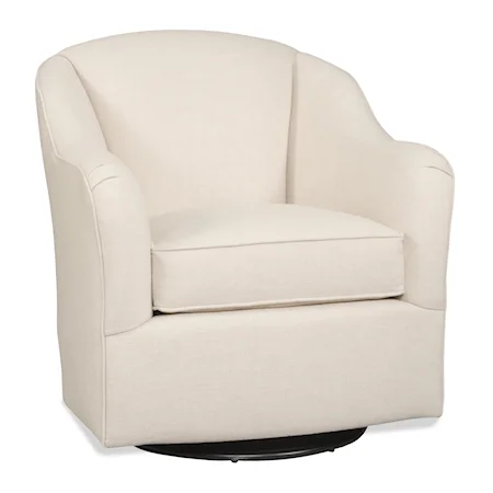 Casual Swivel Chair with English Arms