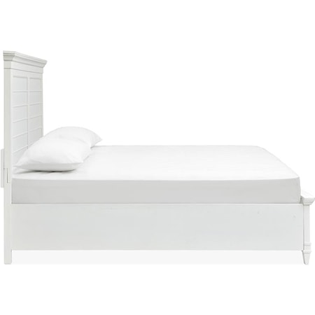 King Panel Bed - White