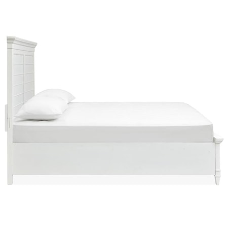 King Panel Bed - White