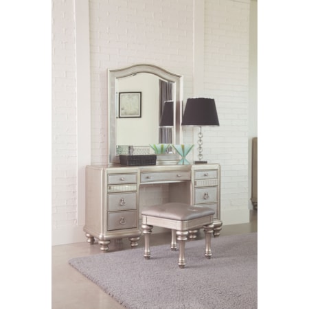 Bling Game 9-drawer Vanity Set w/ Stool