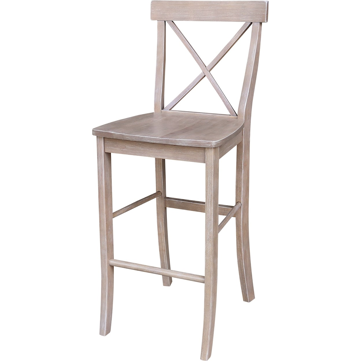 John Thomas Dining Essentials X-Back Counter Stool in Taupe Gray