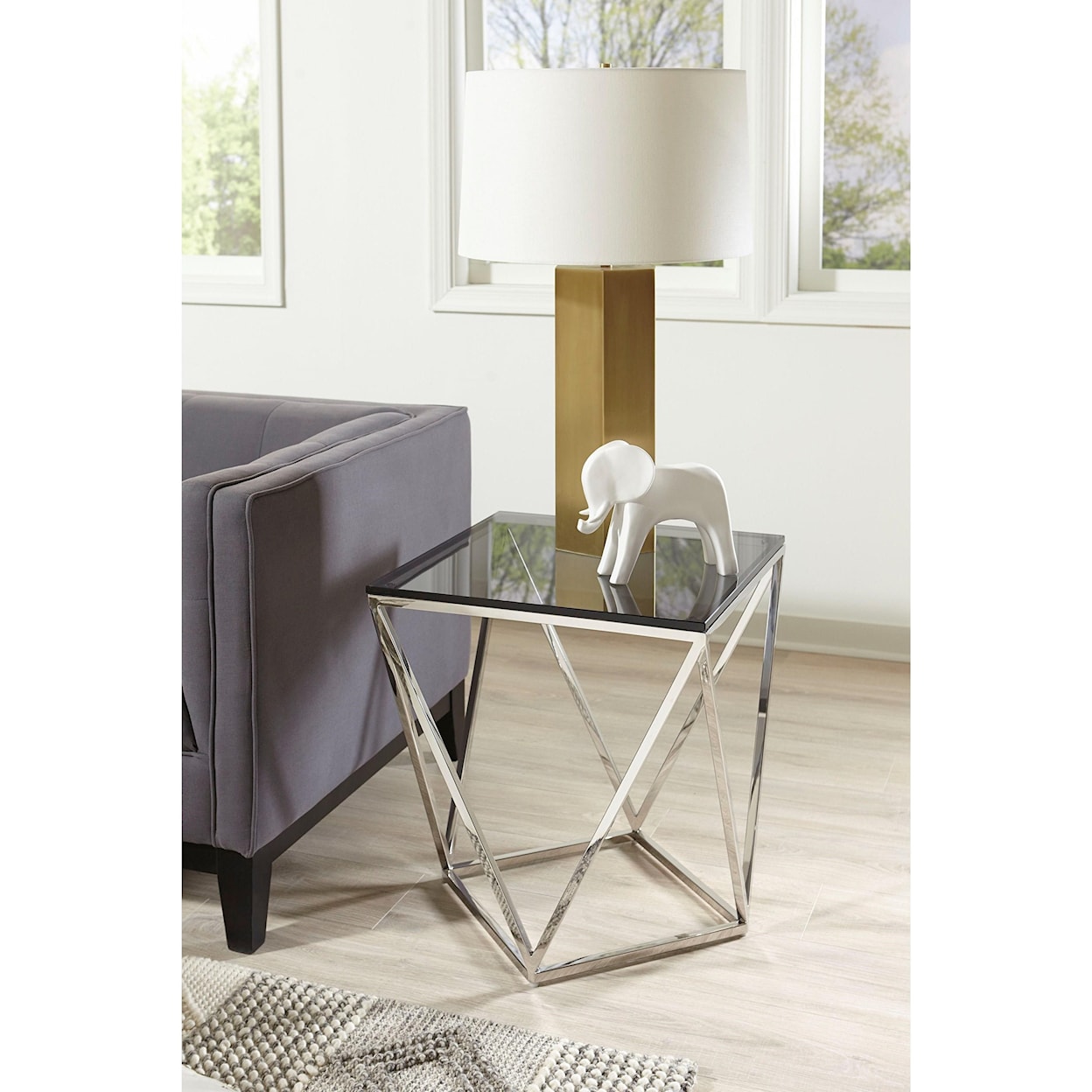 Modus International Aria Glass End Table