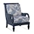 Shown in fabric 641-64 and Antique Navy finish.