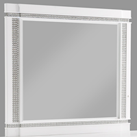 Glam Rectangular Beveled Dresser Mirror with LED Touch Light
