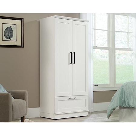 Sauder Homeplus Storage Cabinet Closet 2 Shelves Soft White