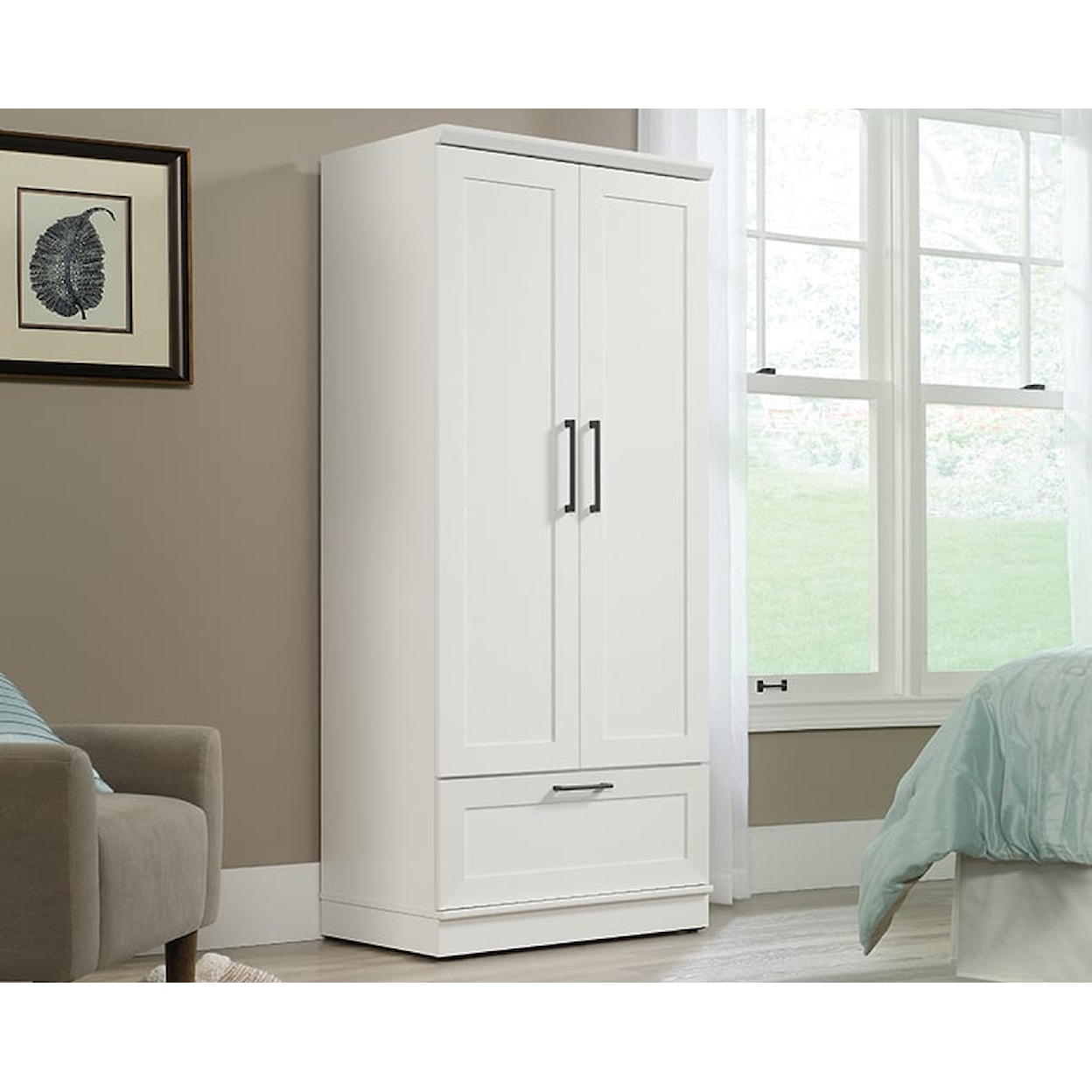 Sauder HomePlus Two-Door Wardrobe Cabinet