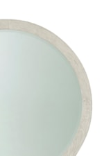 Theodore Alexander Breeze Round Wall Mirror with Pine Wood Trin