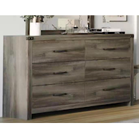 Rustic 6-Drawer Dresser