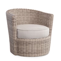 Transitional Outdoor Swivel Chair