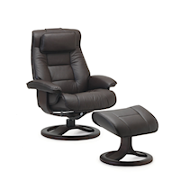 Modern Mustang R Large Manual Recliner With Footstool