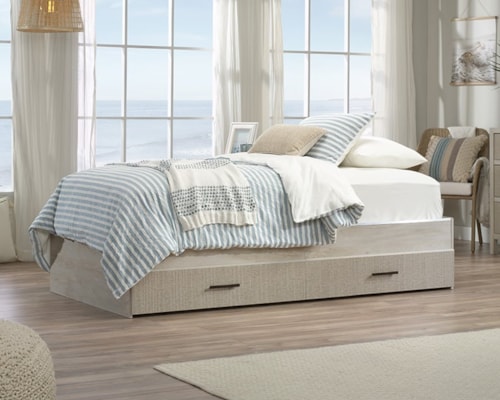 Cottage Twin Bed Frame with Sideboard Storage Drawers