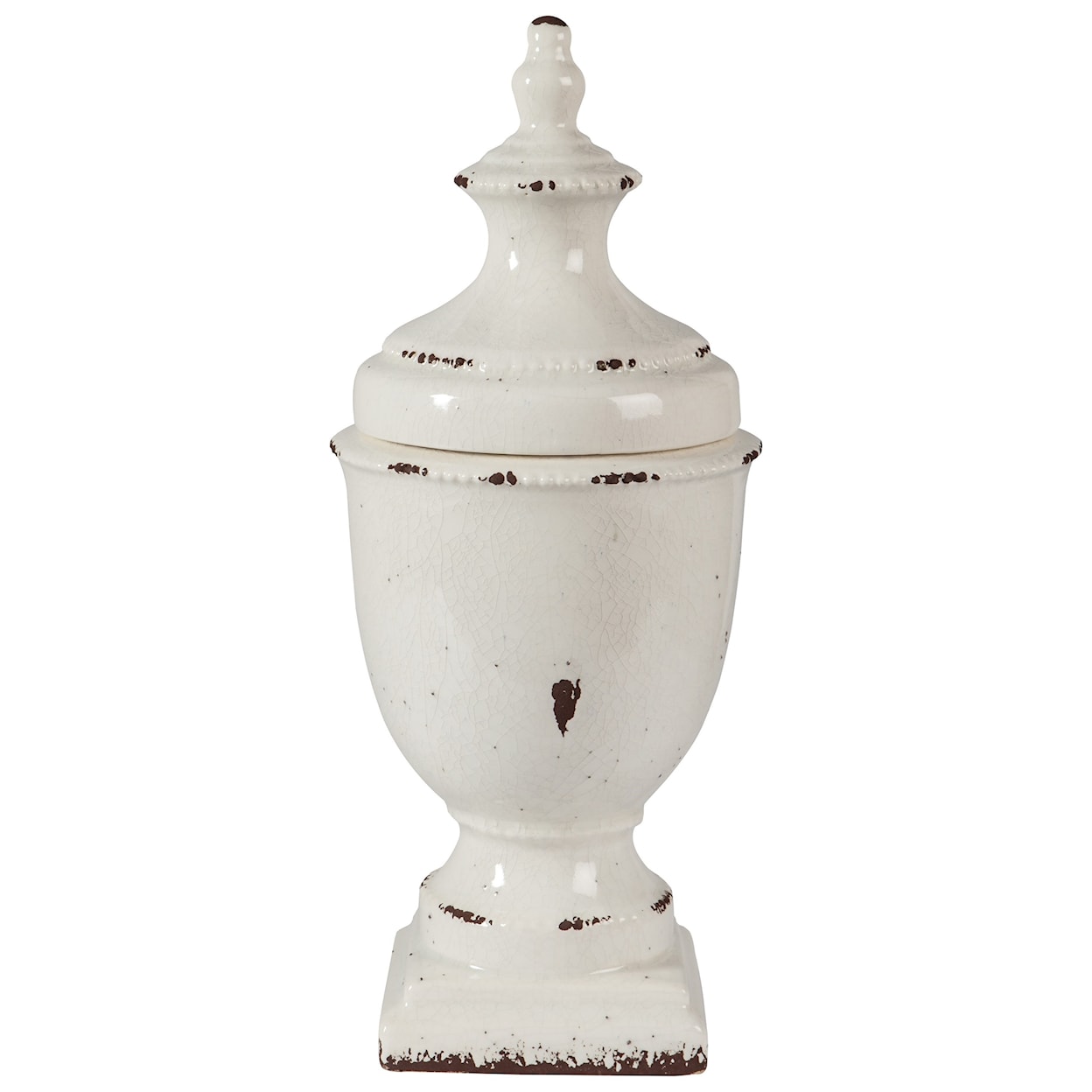 Signature Design Accents Devorit Antique White Jar
