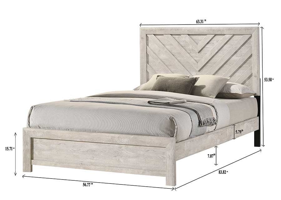 Crown Mark Valor Queen Panel Bed