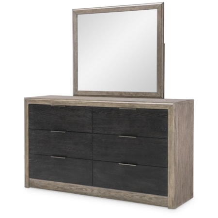 6-Drawer Dresser and Mirror Set