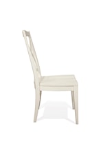 Riverside Furniture Myra Farmhouse Dining Side Chair with Dual X-Back Design