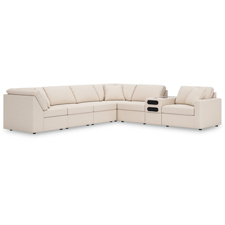 7-Piece Sectional with Audio Console