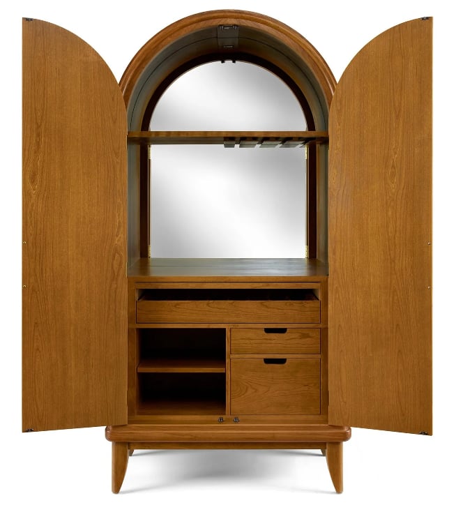 Stickley Martine Arced Bar Cabinet