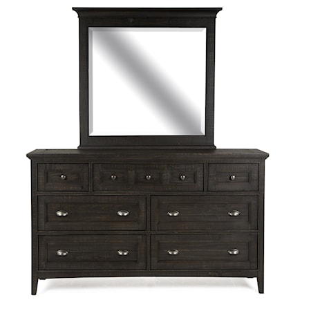 Dresser and Mirror Set