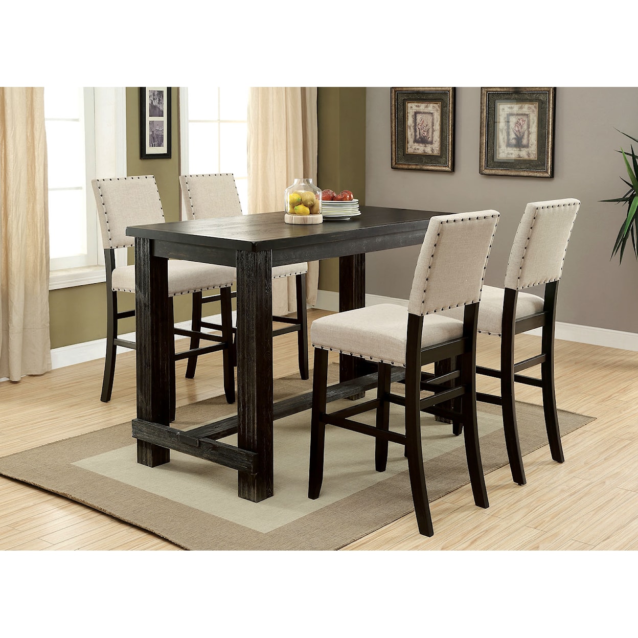 Furniture of America Sania III Bar Dining Table