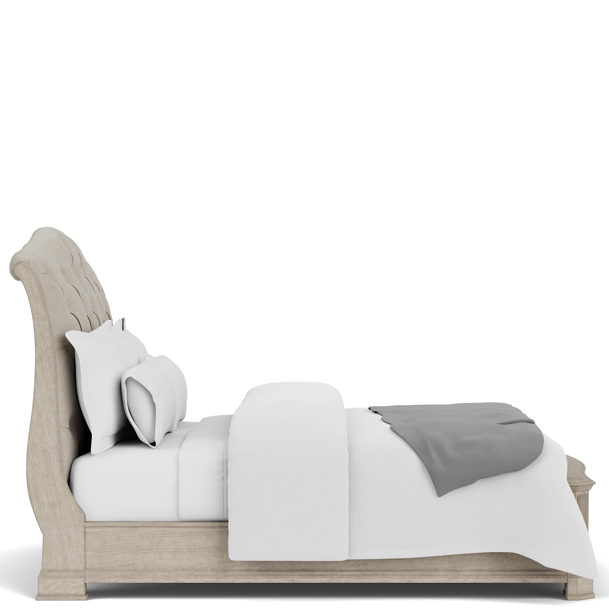 Riverside Furniture Kensington Queen Sleigh Bed with Upholstered Headboard