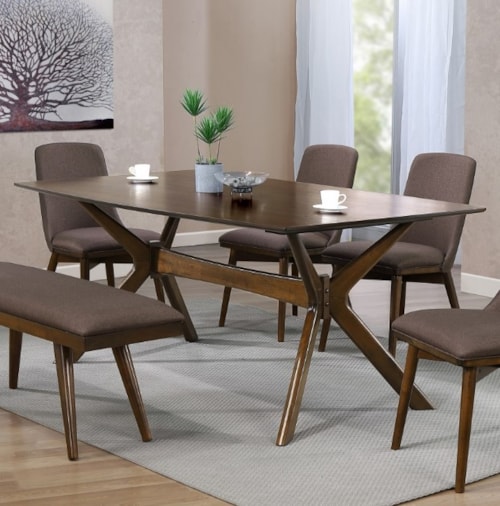 Mid-Century Rectangular Modern Dining Table