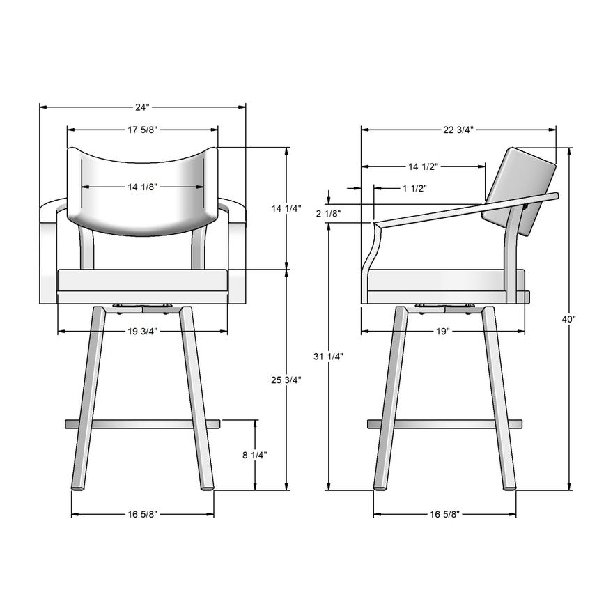 Amisco Jonas Upholstered Counter Height Swivel Stool