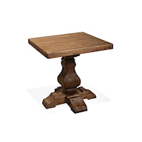 Side Table with Traditionally Turned Cross Base