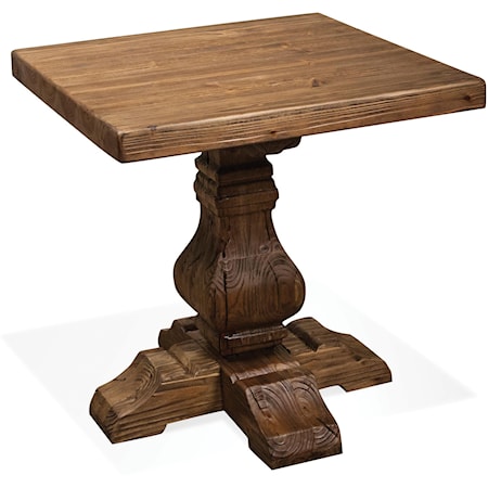 Side Table with Traditionally Turned Cross Base