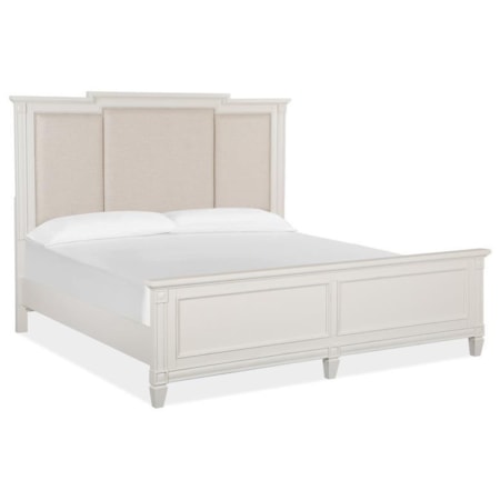 California King Upholstered Panel Bed