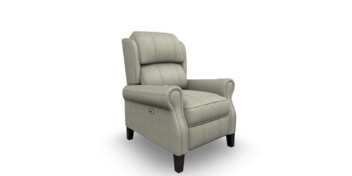 Transitional Power Tilt Headrest High Leg Recliner