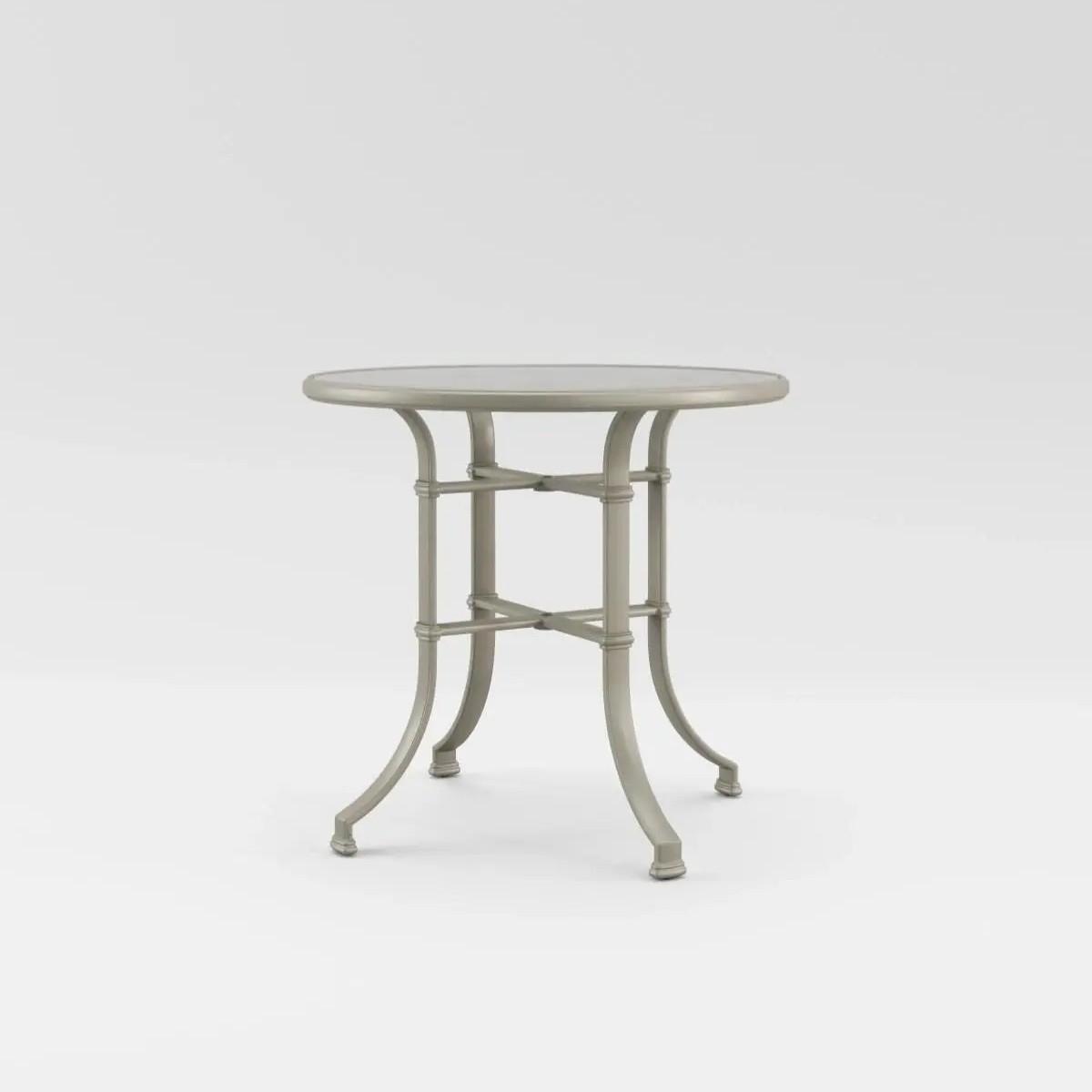 42" Rd. Glass-Top Bar Table w/Umbrella Hole