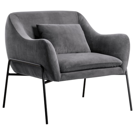 Accent Chair with Throw Pillow
