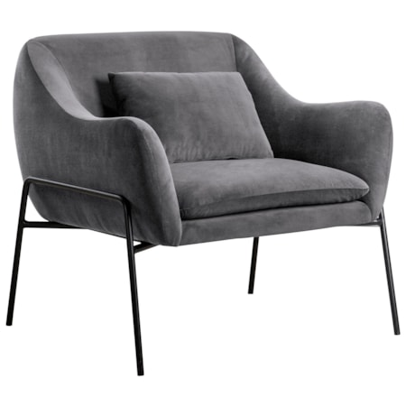 Accent Chair with Throw Pillow