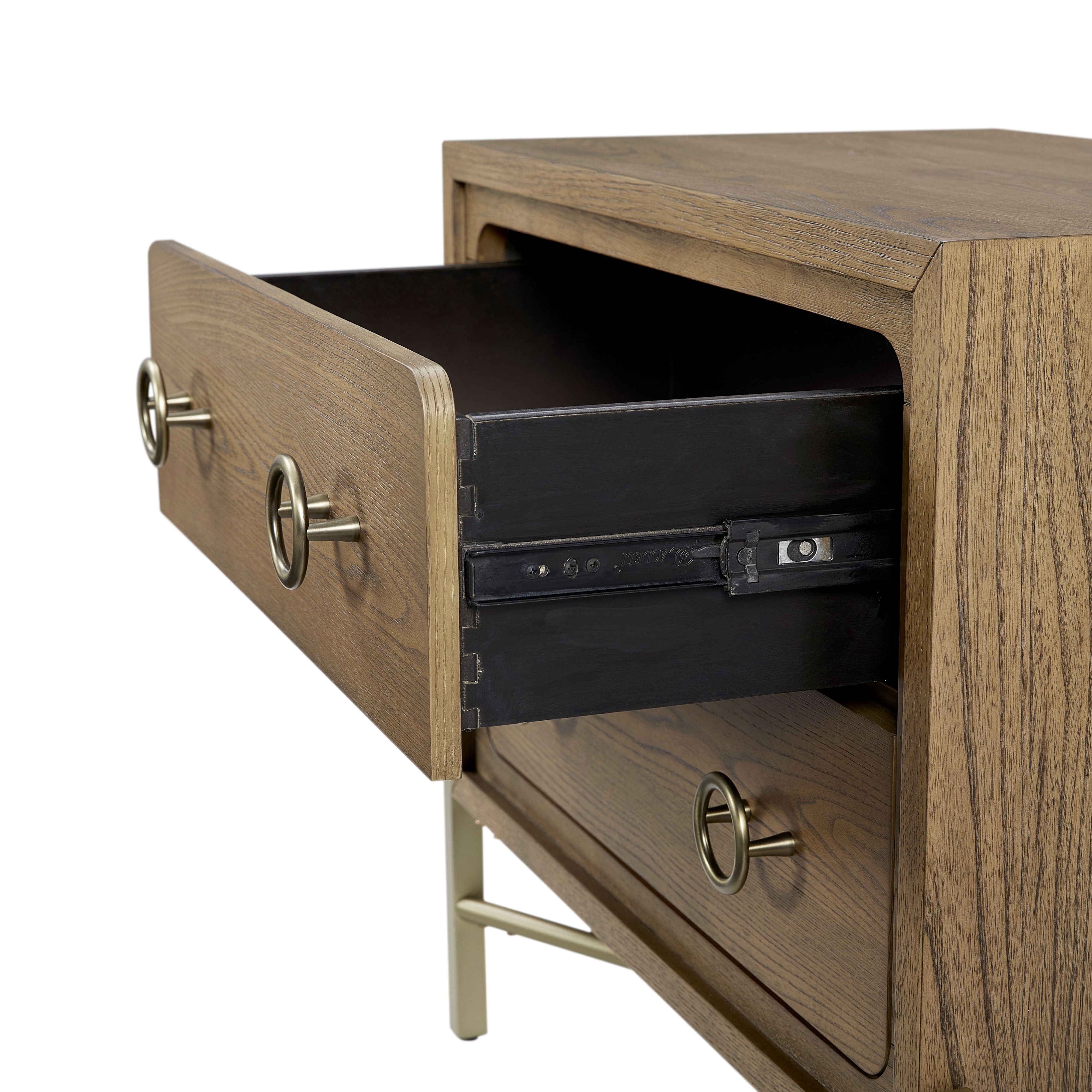 2-Drawer Nightstand w/USB Port