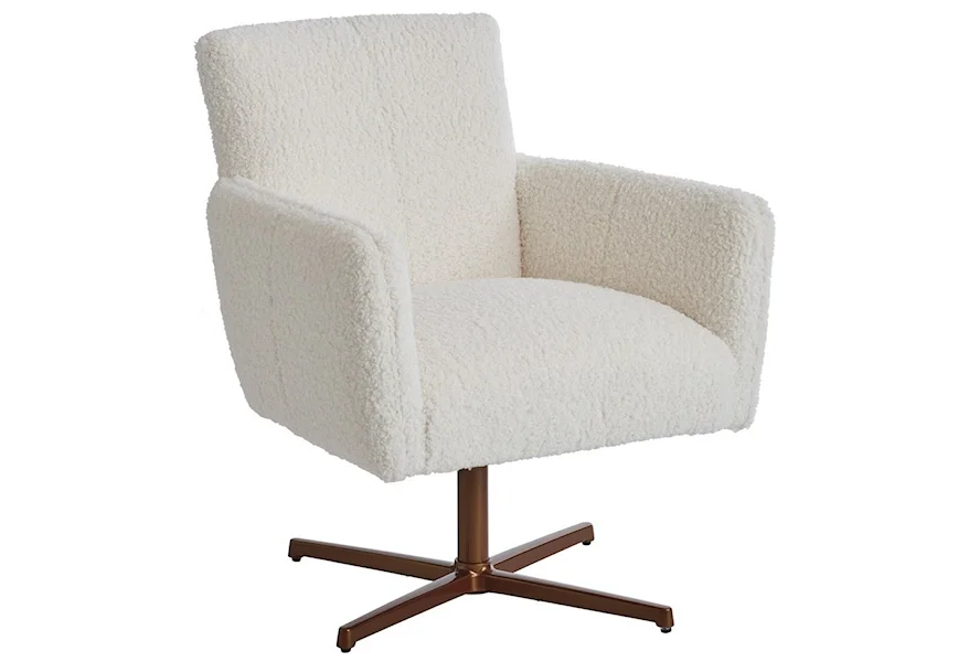 Barclay Butera Upholstery Brooks Swivel Chair with Brass Base by Barclay Butera at Z & R Furniture
