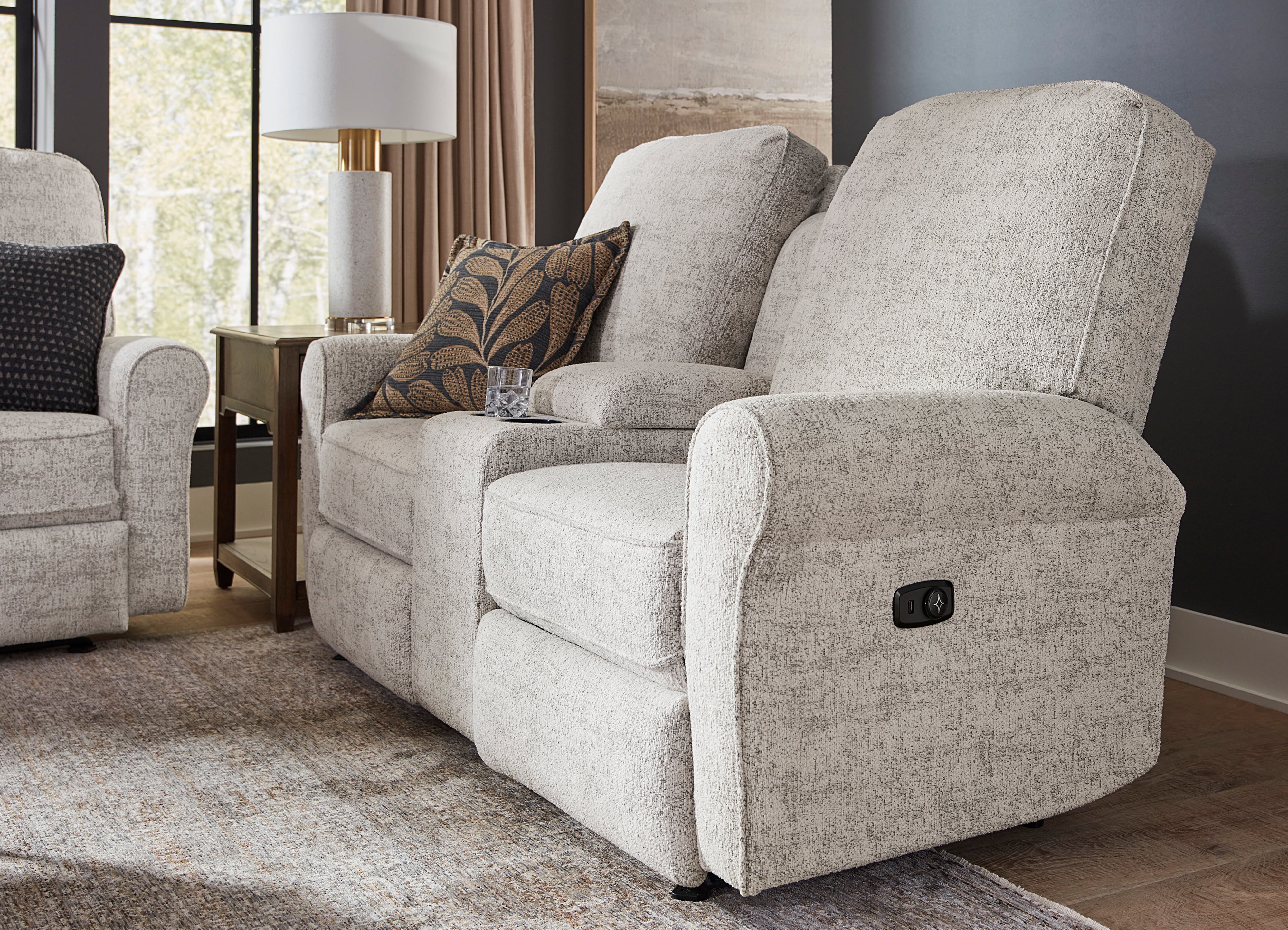 Power Reclining Space Saver Loveseat