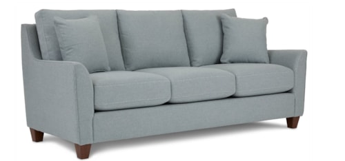 Contemporary Upholstered Sofa with Tapered Wood Leg