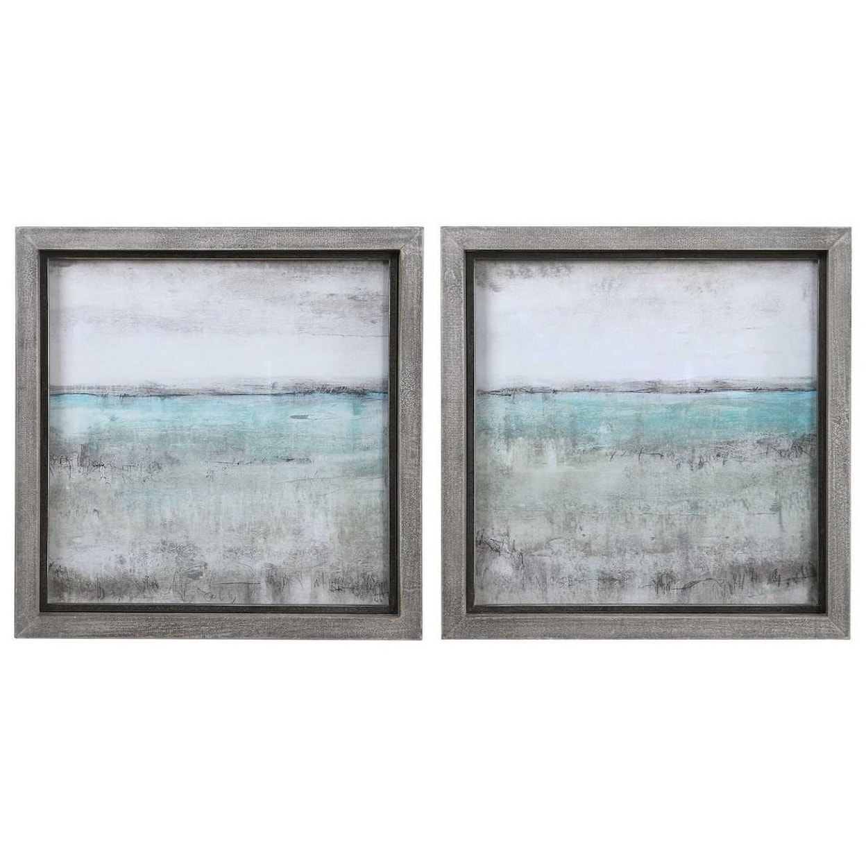 Uttermost Framed Prints Aqua Horizon Framed Prints, Set/2