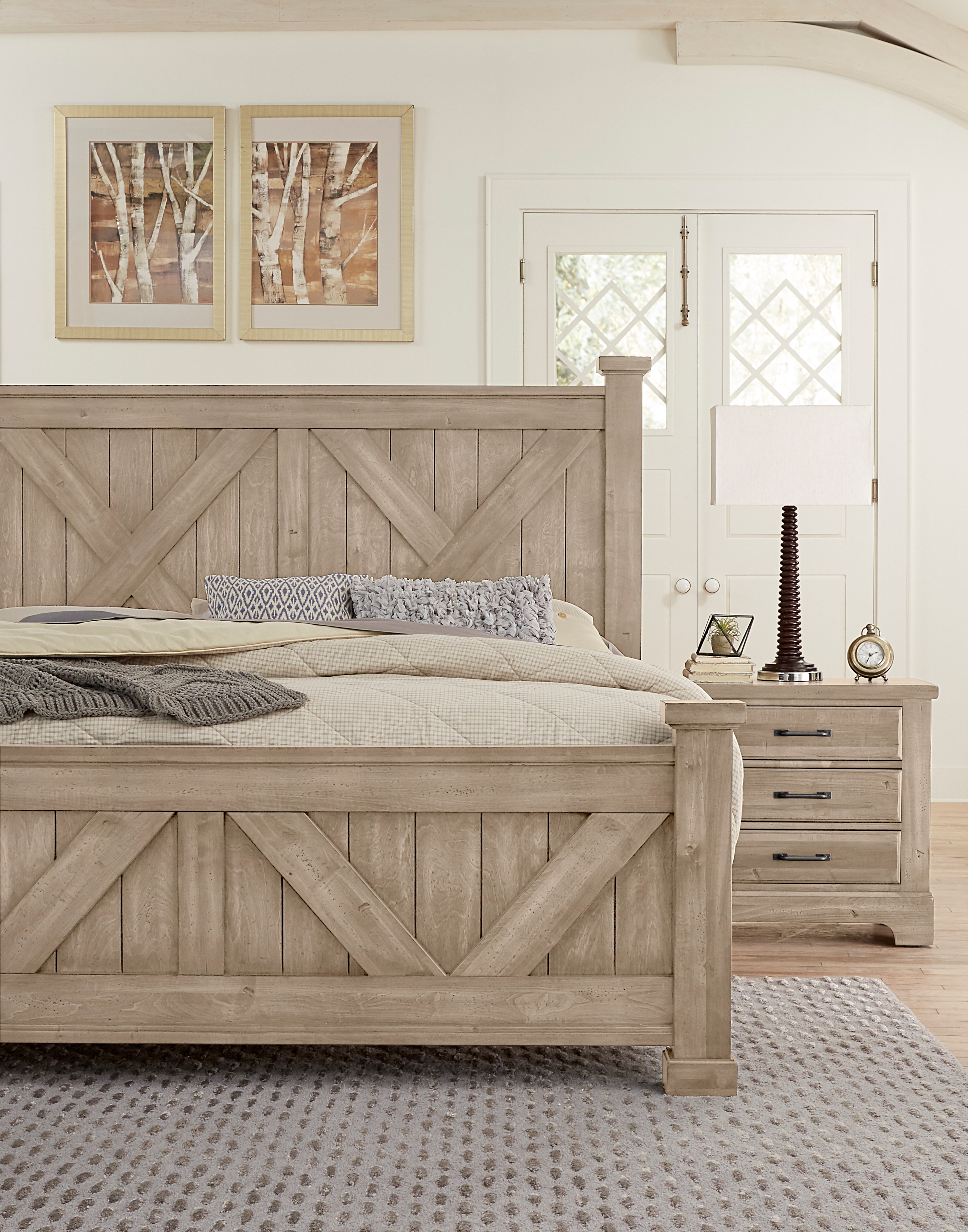 Artisan & Post Cool Rustic California King "X" Panel Bed