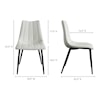 Moe's Home Collection Alibi Alibi Dining Chair Ivory-M2