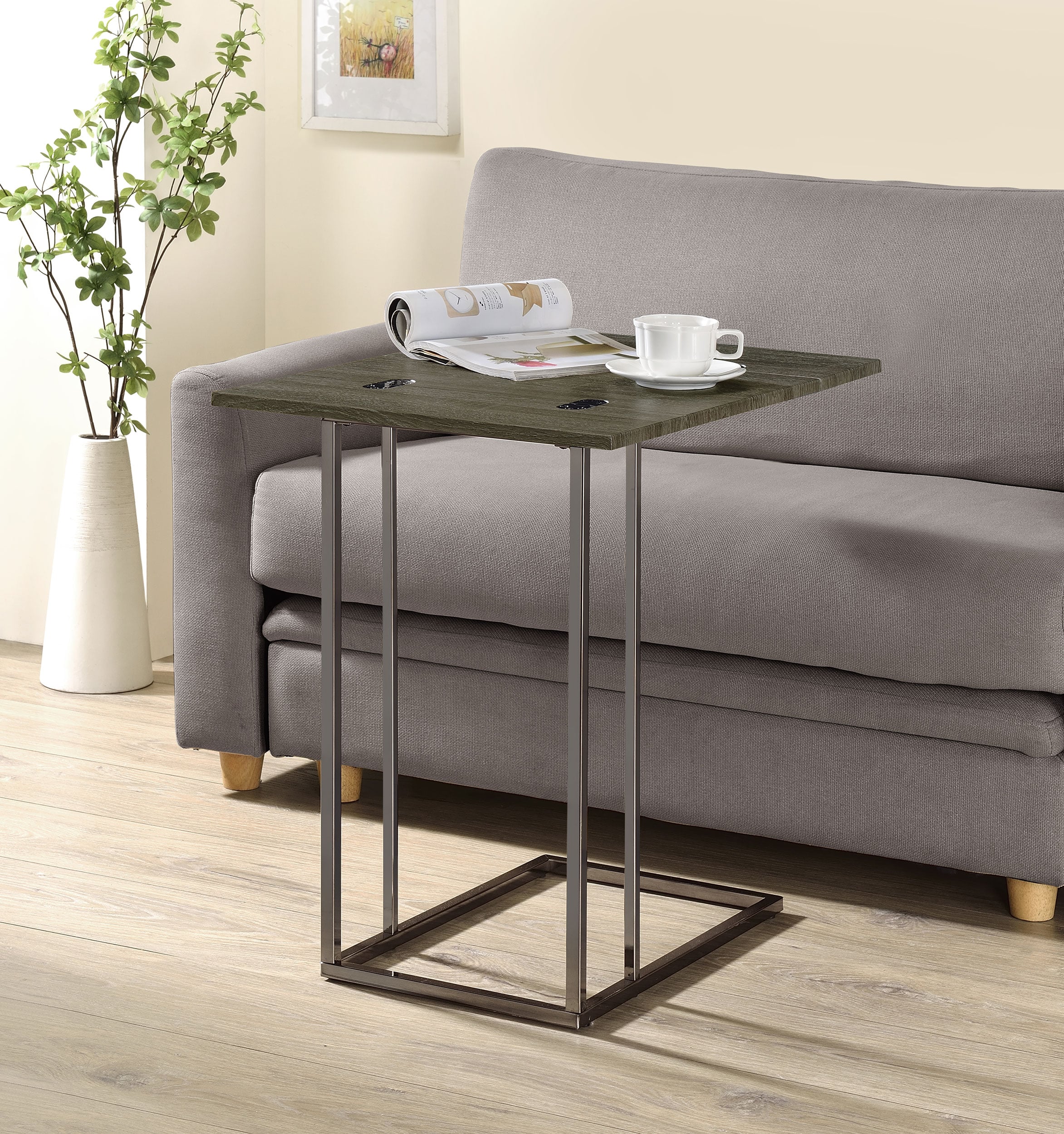 Coaster Pedro Pedro Expandable C-Shaped Sofa Side Table