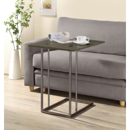 Pedro Expandable C-Shaped Sofa Side Table