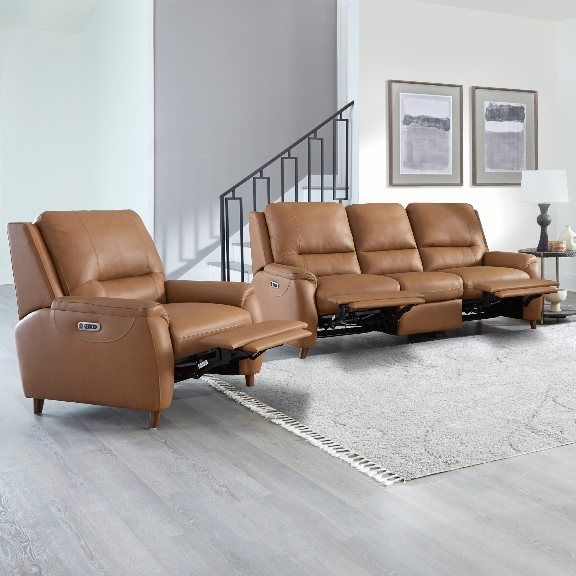 Power Reclining Sofa and Recliner Set